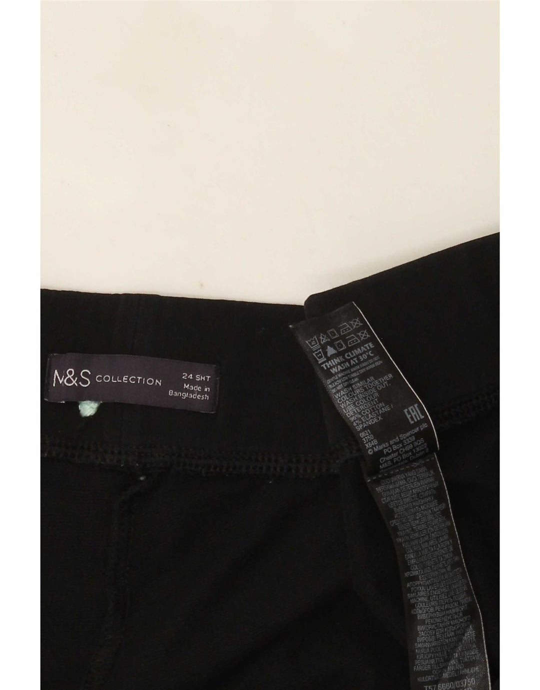 Zara Damen Leggings UK 24 4XL Schwarze Baumwolle