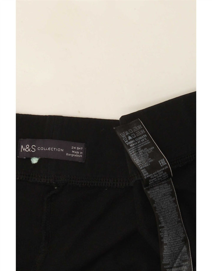 Zara Damen Leggings UK 24 4XL Schwarze Baumwolle