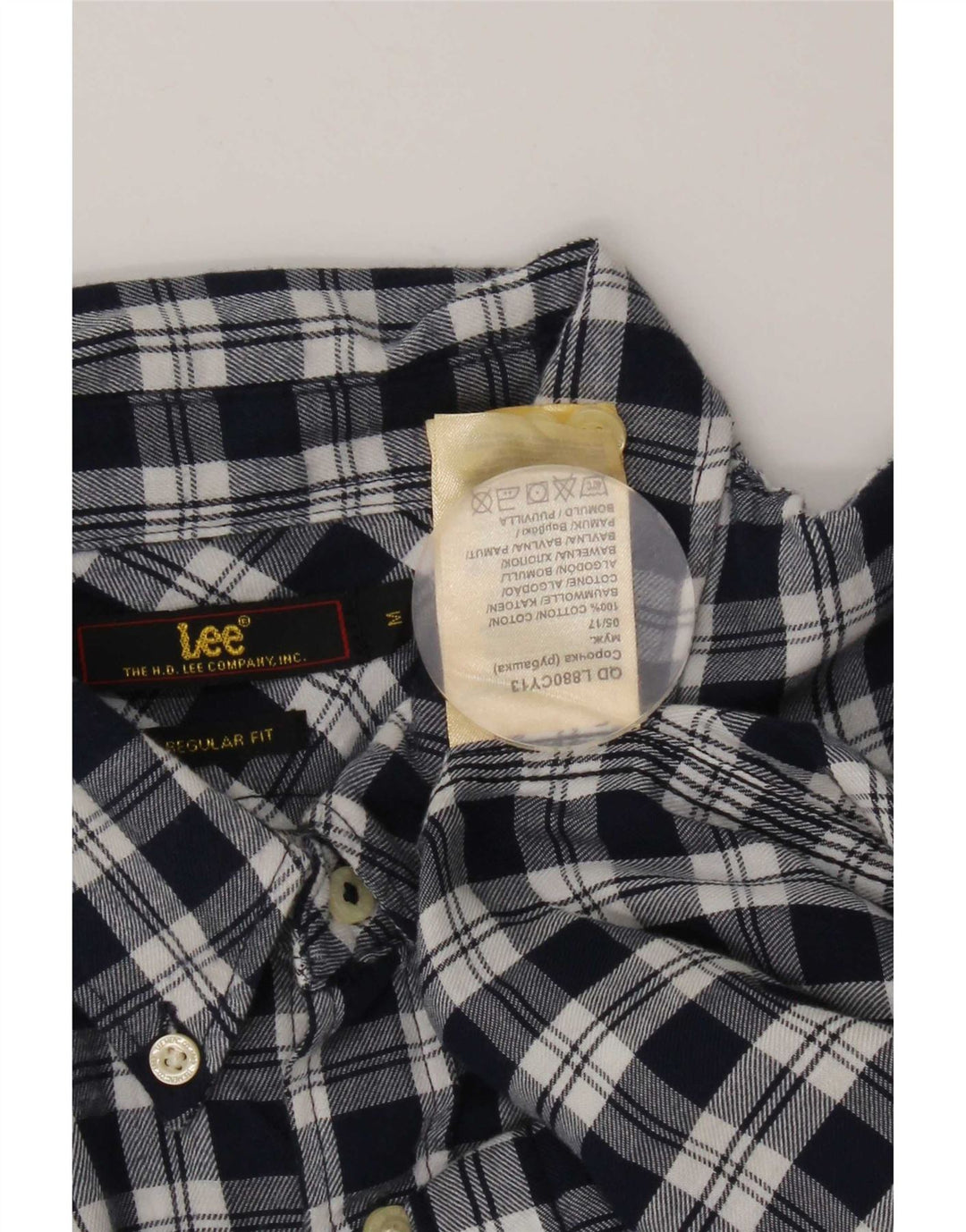 Lee Herren-Flanellhemd mit normaler Passform, mittlere marineblaue Karo-Baumwolle
