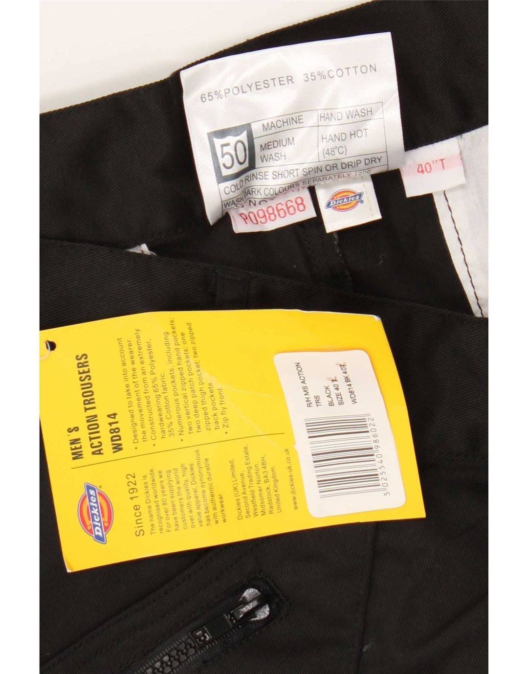 Dickies Gerade Herren-Cargohose W40 L30 Schwarz Polyester