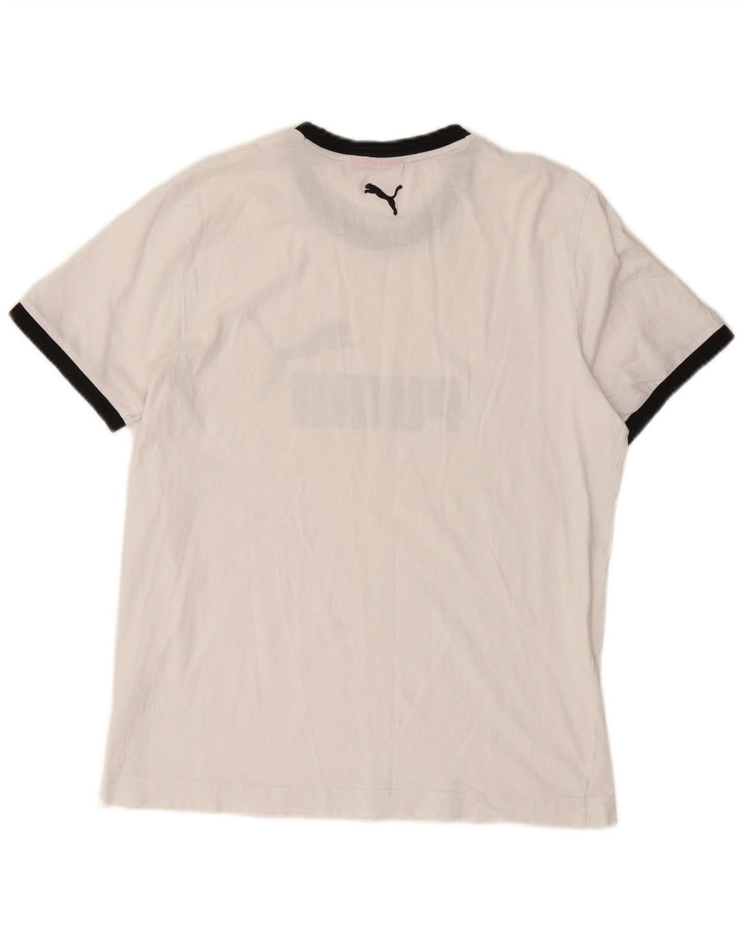 Puma Herren Grafik T-Shirt Top Mittelweiß