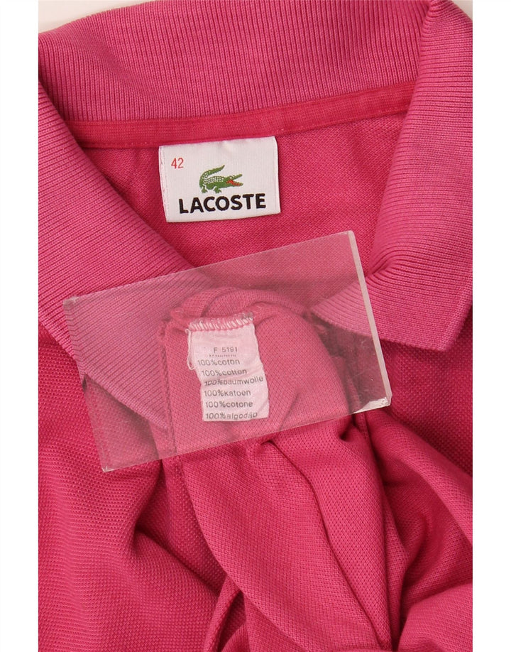 Lacoste Damen-Poloshirt, Größe 42, große rosa Baumwolle