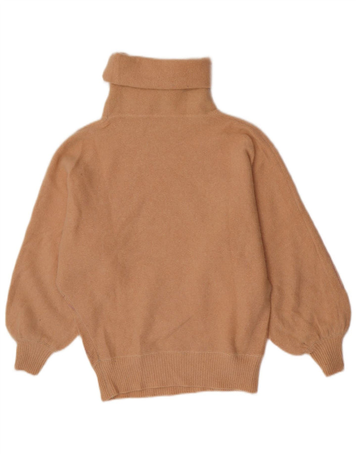 Vintage Damen Rollkragenpullover Pullover IT 44 Mittelrosa Geometrisch