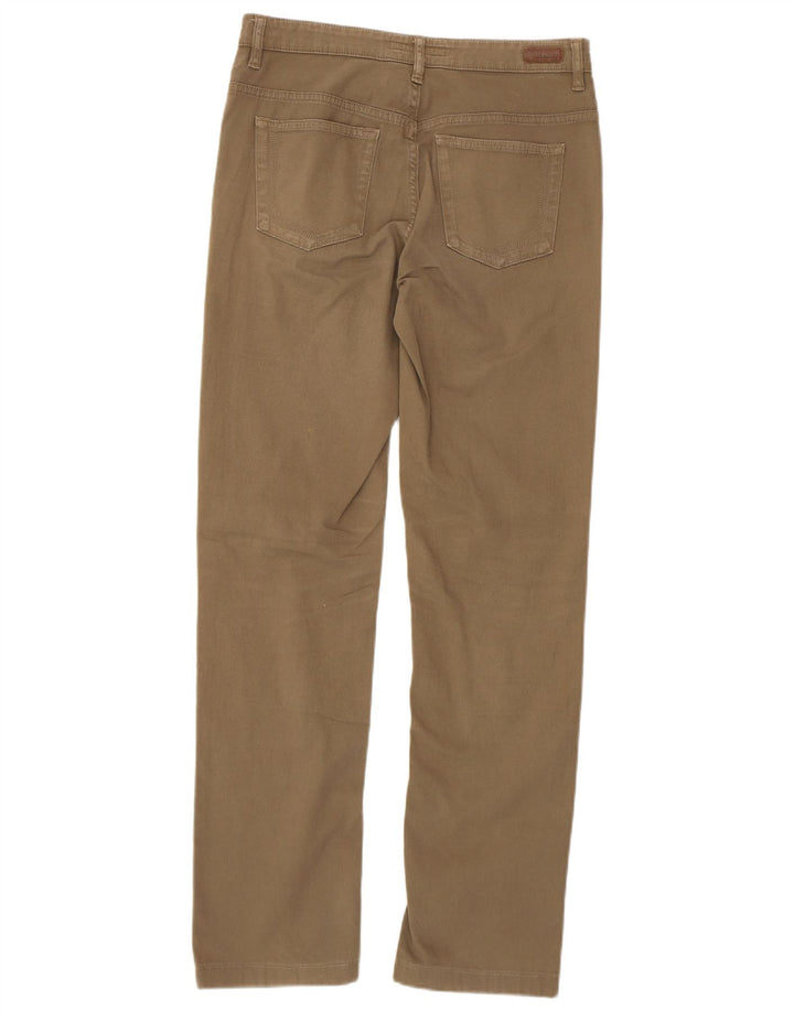 GANT Damen gerade Freizeithose W27 L29 Khaki Baumwolle
