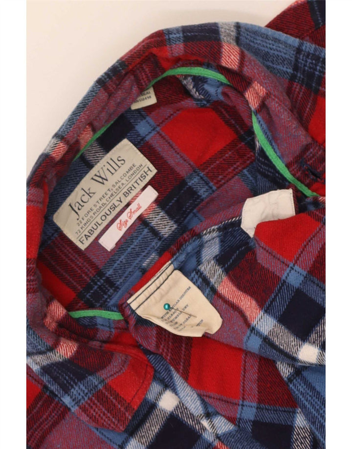 Jack Wills Herren-Flanellhemd, klein, mehrfarbig, kariert, Baumwolle
