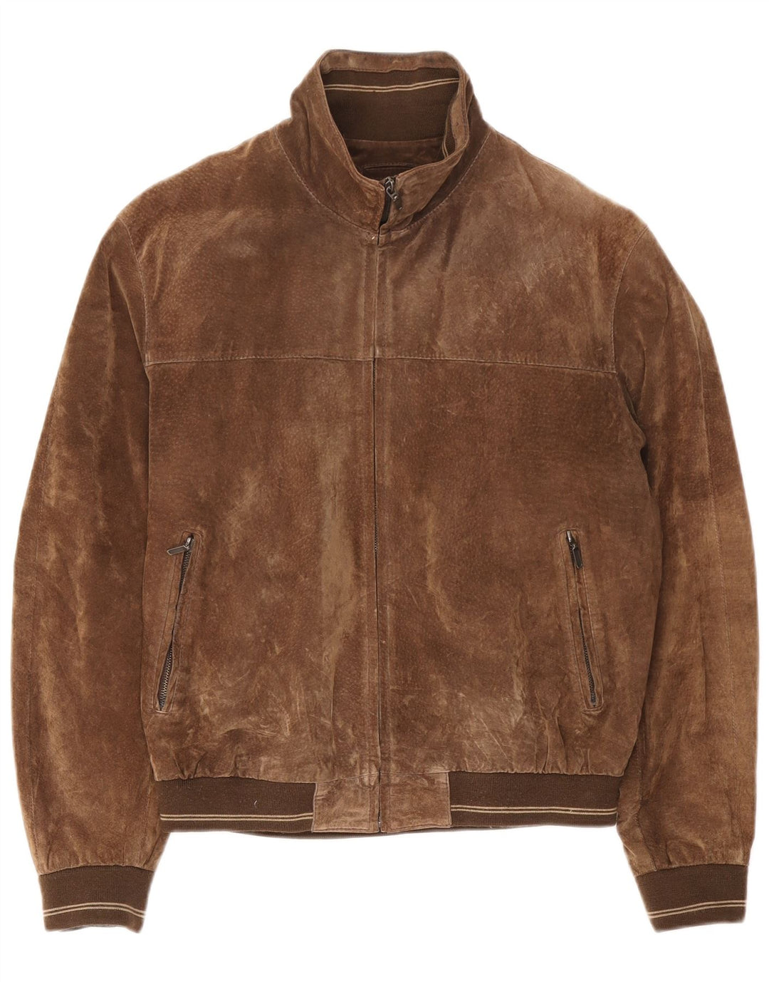Basic Herren Wildleder Bomberjacke IT 52 XL Braunes Leder