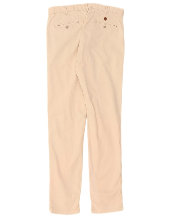 Massimo Dutti Herren Slim Fit Chinohose EU 42 Large W32 L34 Beige Baumwolle