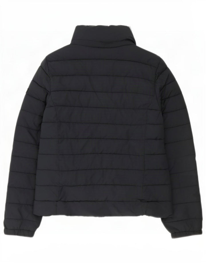 Superdry Damen Wattierte Jacke UK 10 Small Marineblau Polyester