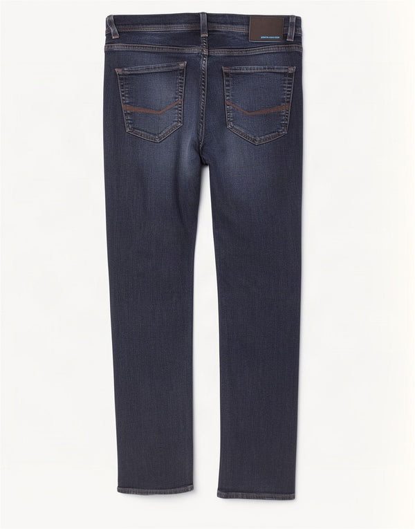 Pierre Cardin Herren Lyon Tapered Jeans W32 L32 Marineblaue Baumwolle