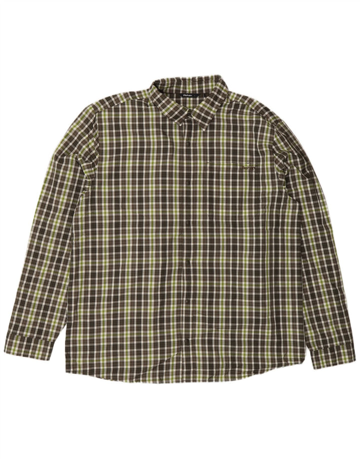 Rohan Herrenhemd, groß, grün kariert, Polyester