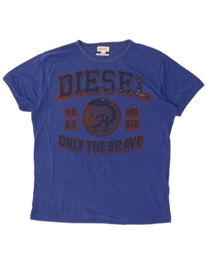 Diesel Herren Regular Fit Graphic T-Shirt Top XL Blau