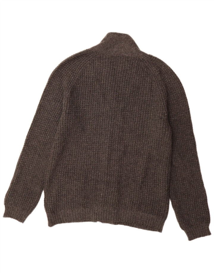 Marks & Spencer Herren Autograph Slim Fit Cardigan Pullover mittelgraue Wolle