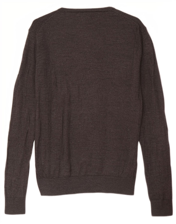 Zara Herren-Pullover, große graue Wolle