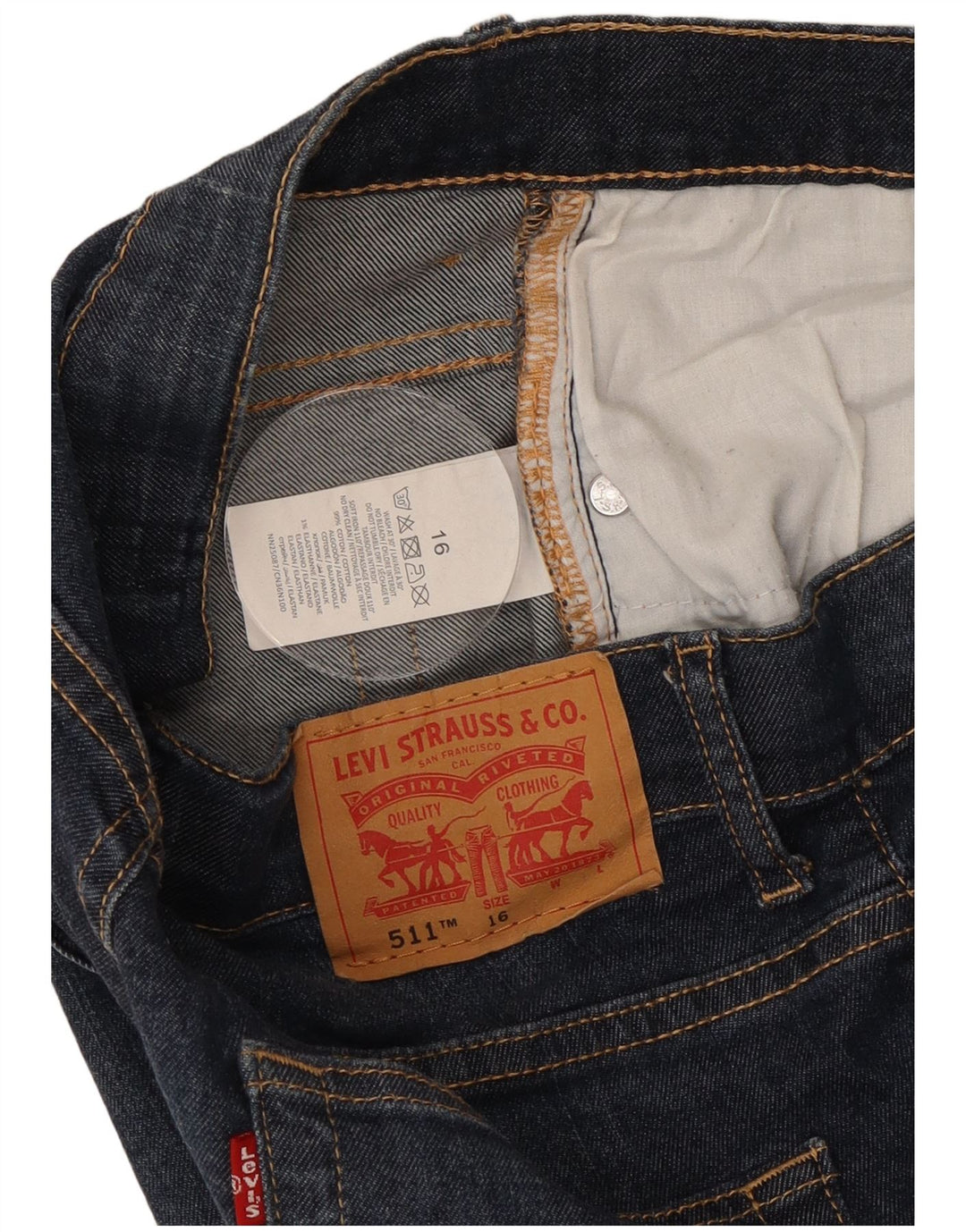 Levi's Jungen 511 Slim Denim Shorts 15–16 Jahre W30 Blaue Baumwolle