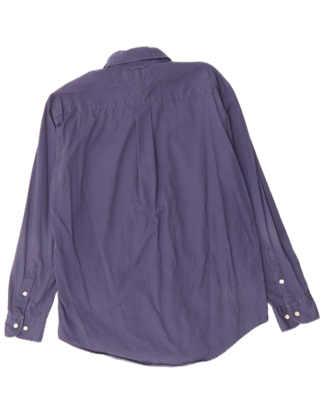 Tommy Hilfiger Herrenhemd aus mittelblauer Baumwolle in Marineblau