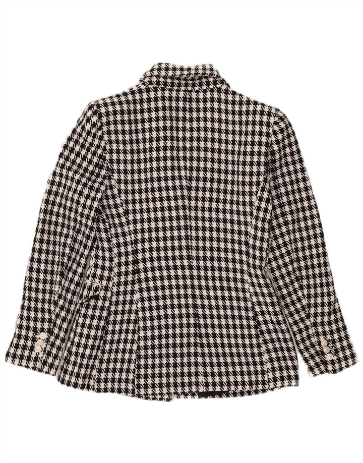 Zweireihiger Blazer für Damen von Zara, Gr. 10, Größe S, Schwarz, Hahnentrittmuster