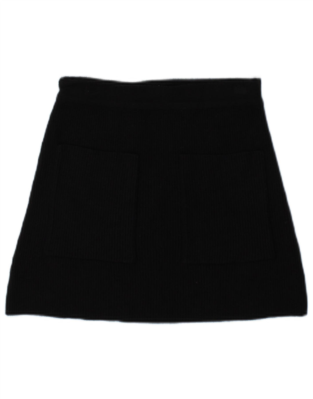 Zara Damen Strick-Minirock Small W26 Schwarze Viskose