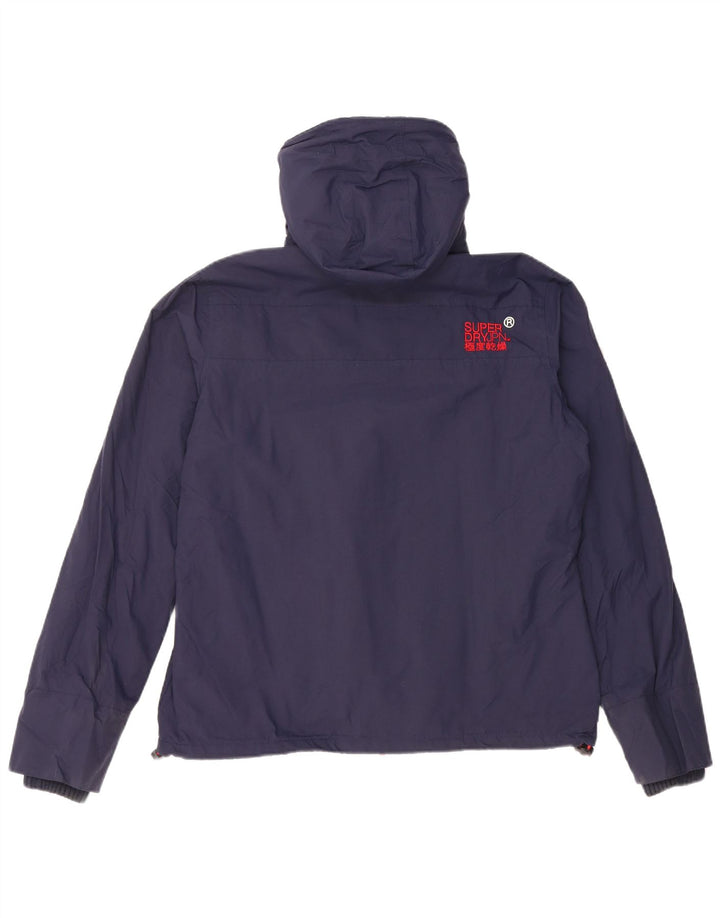SUPERDRY Herren Windcheater Kapuzen-Windjacke UK 42 XL Marineblau