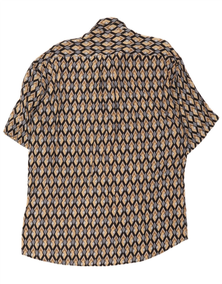 Tipo' S Herren-Kurzarmhemd XL aus mehrfarbiger, geometrischer Baumwolle