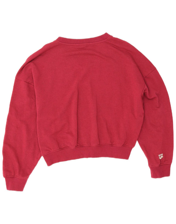 Arena Womens Crop Graphic Sweatshirt Pullover UK 18 XL Burgund