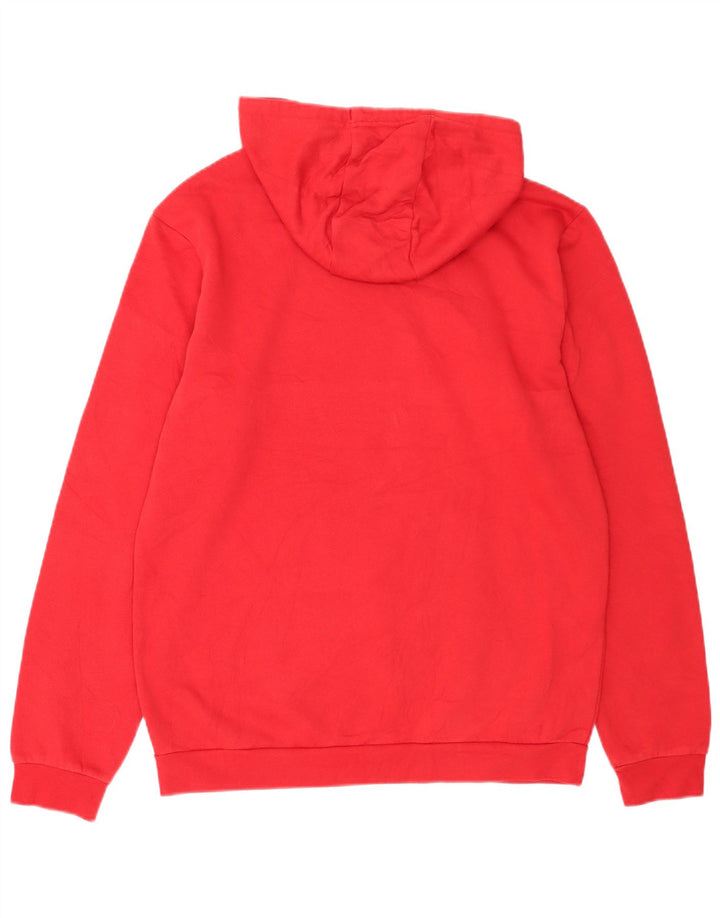 Adidas Herren Kapuzenpullover aus mittelroter Baumwolle
