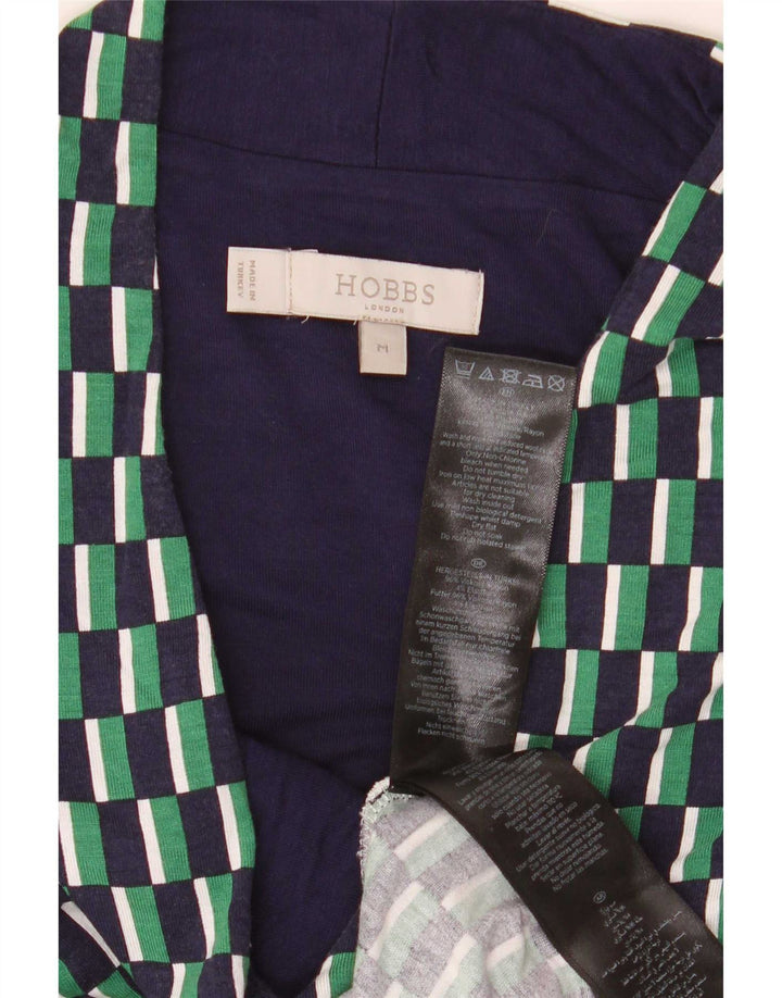 Hobbs Damen-Blusenoberteil mit 3/4-Ärmeln, UK-Größe 12, mittelgrüne geometrische Viskose