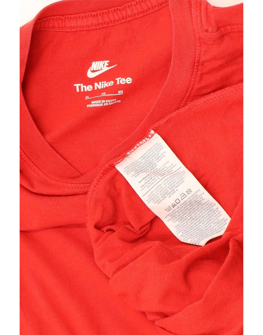 Nike Herren T-Shirt Top XL, rote Baumwolle