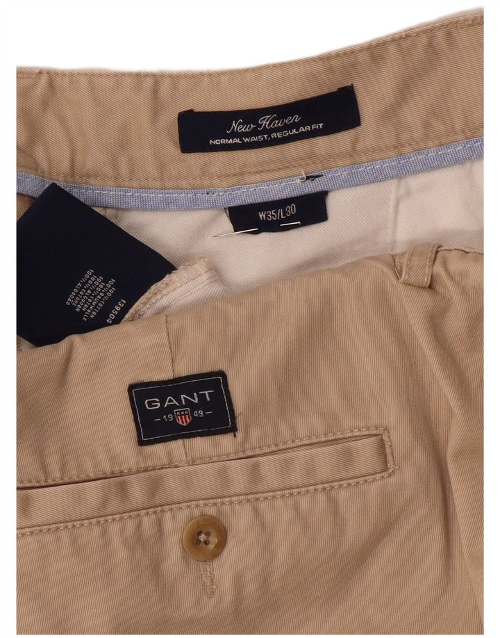 GANT Herren New Haven Regular Fit gerade Chinohose W35 L30 Beige