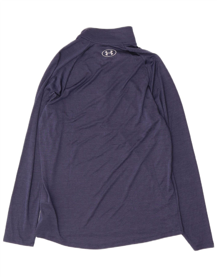 Under Armour Herren-Pullover-Trainingsoberteil mit Reißverschluss und Halsausschnitt, mittelgroß, Marineblau
