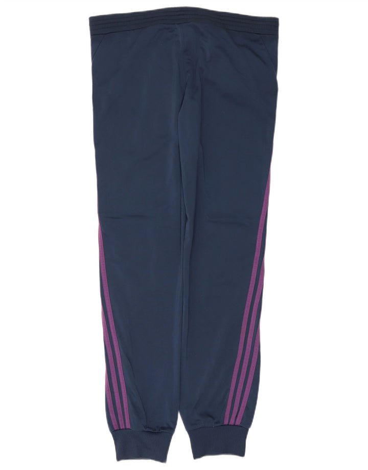 ADIDAS Damen Trainingshose Jogger UK 10 Small Marineblau Polyester