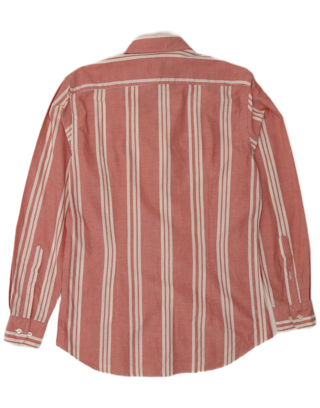 John Ashfield Herrenhemd Größe 39 15 1/2 Mittelrot gestreift