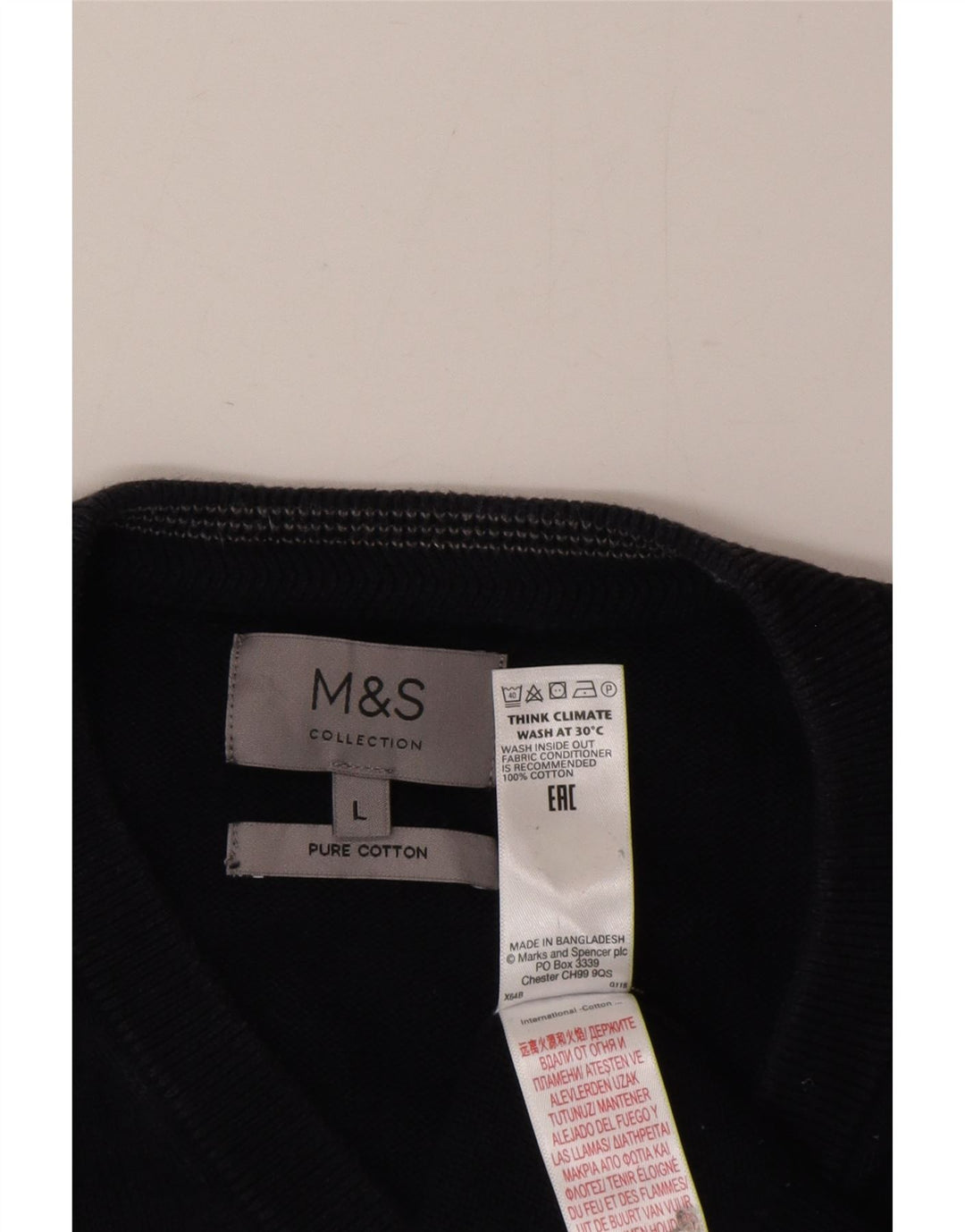 Marks & Spencer Herren-Weste, Tanktop, groß, marineblau, Baumwolle
