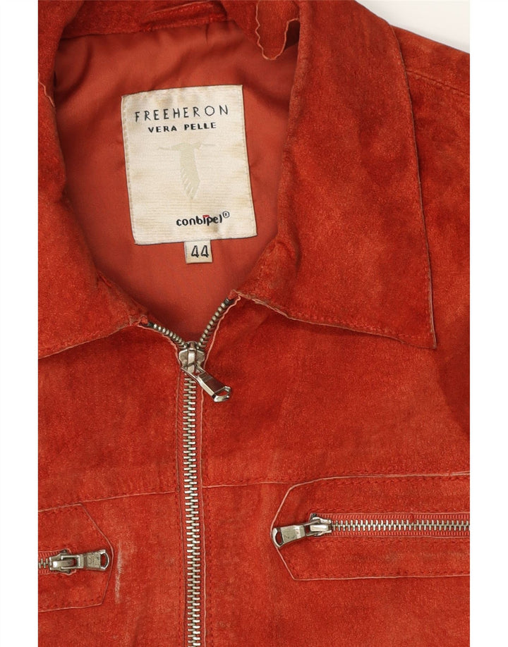 CONBIPEL Damen Lederjacke IT 44 Mitteloranges Leder