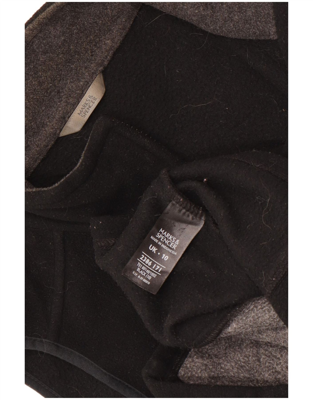 Marks & Spencer Damen Fleeceweste UK 10 Small Schwarz Polyester