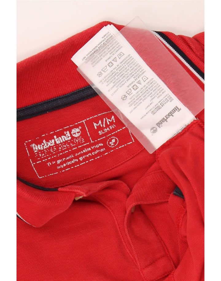 Timberland Herren Slim Fit Poloshirt Mittelrote Baumwolle