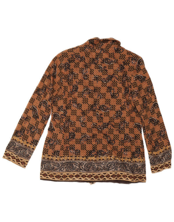 LUISA SPAGNOLI Damen 2-Knopf-Blazerjacke IT 48 XL Braun Paisley