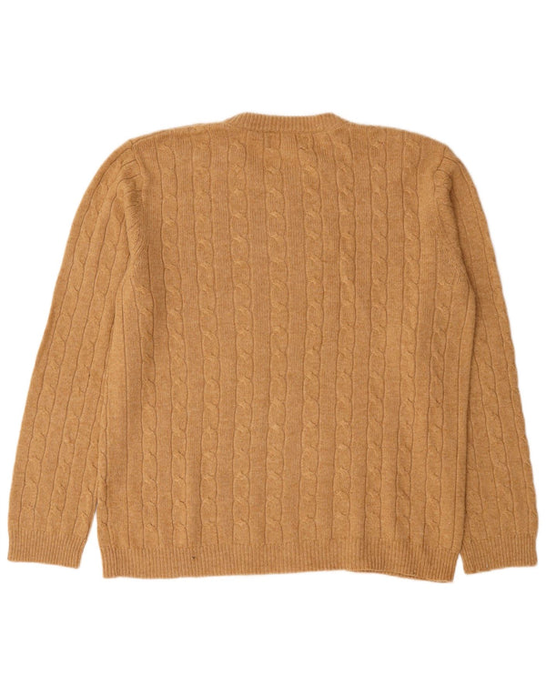 Polo Ralph Lauren Herren-Pullover mit Rundhalsausschnitt, Größe L, Braun