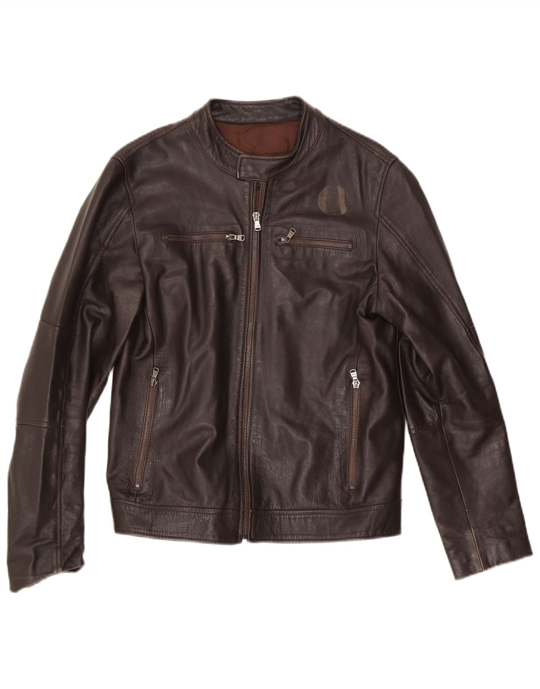 Vintage Herren Lederjacke UK 38 Mittelbraun