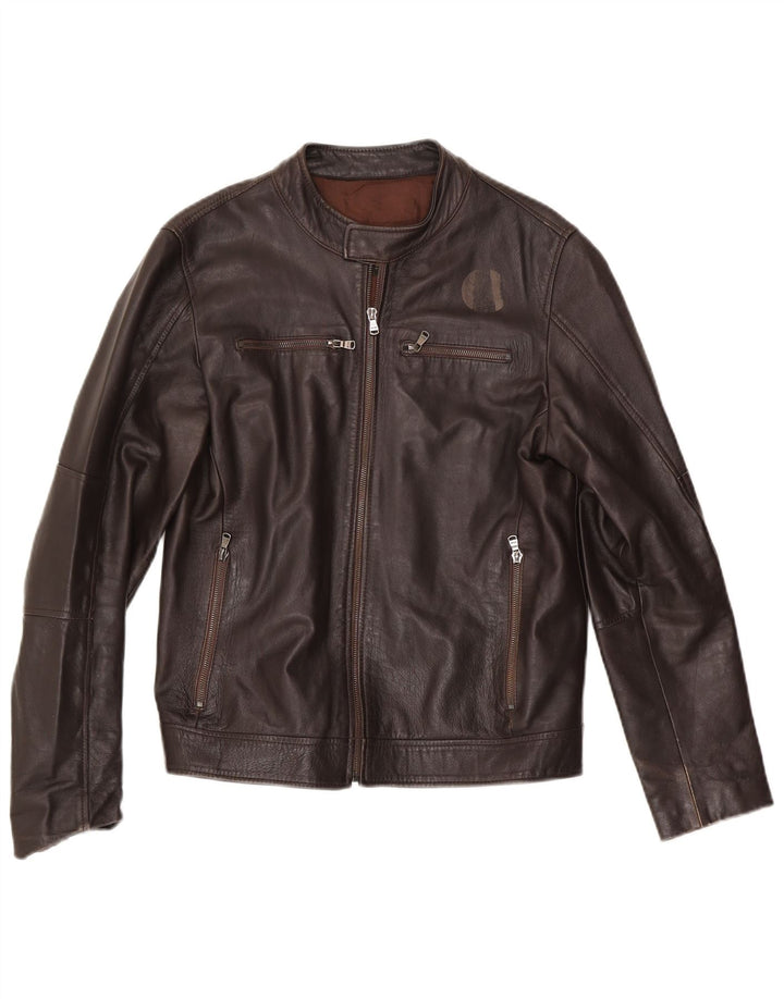 Vintage Herren Lederjacke UK 38 Mittelbraun