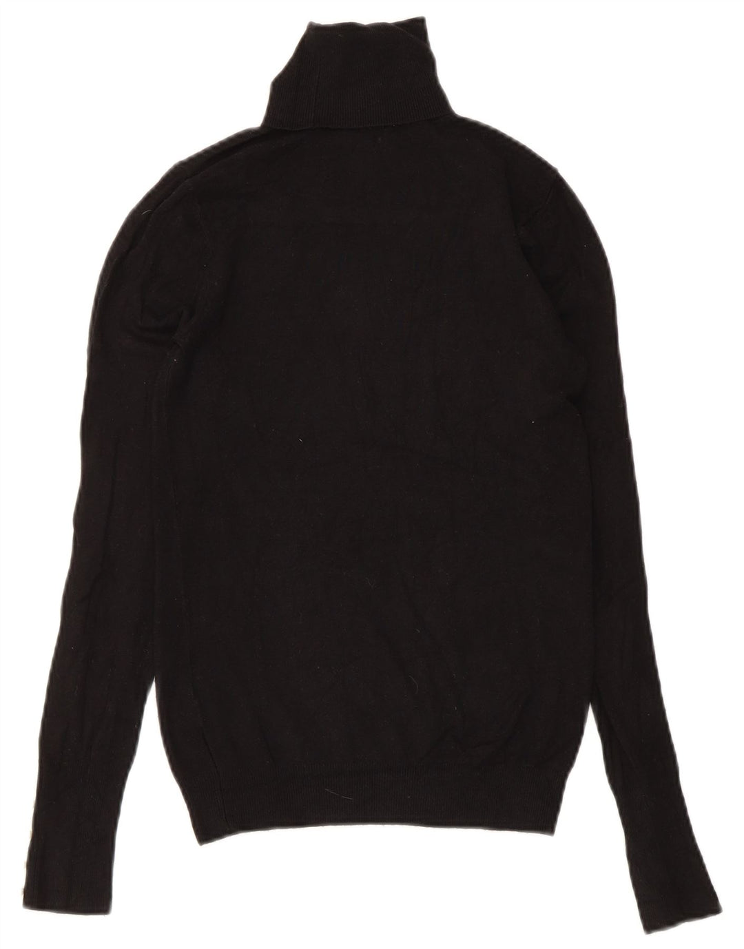 Zara Damen-Pullover mit Rollkragen, Gr. 8, Größe S, schwarze Viskose