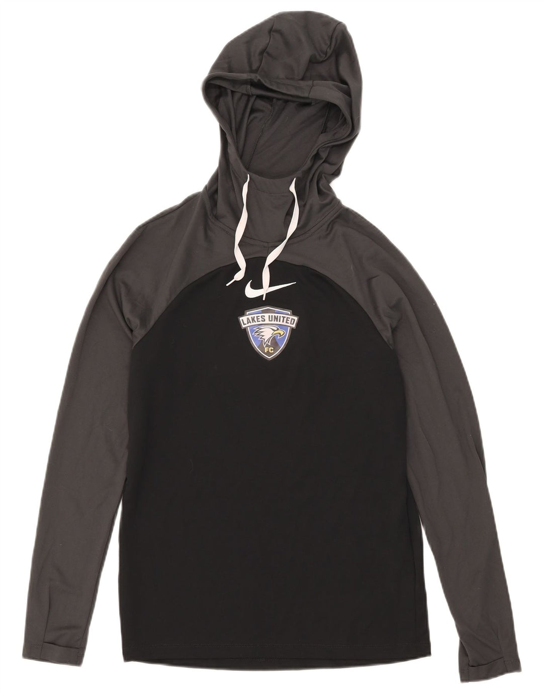 Nike Herren-Oberteil mit Kapuze, langärmlig, Größe S, Schwarz, Colourblock-Polyester