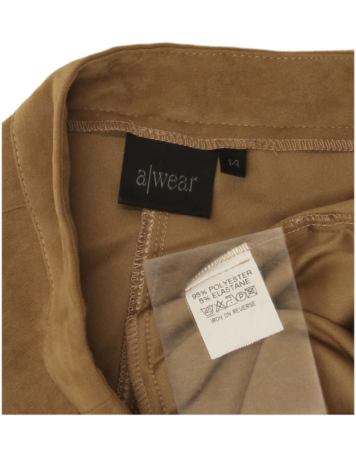 A WEAR Damen Bootcut Freizeithose UK 14 Medium W30 L32 Beige Polyester