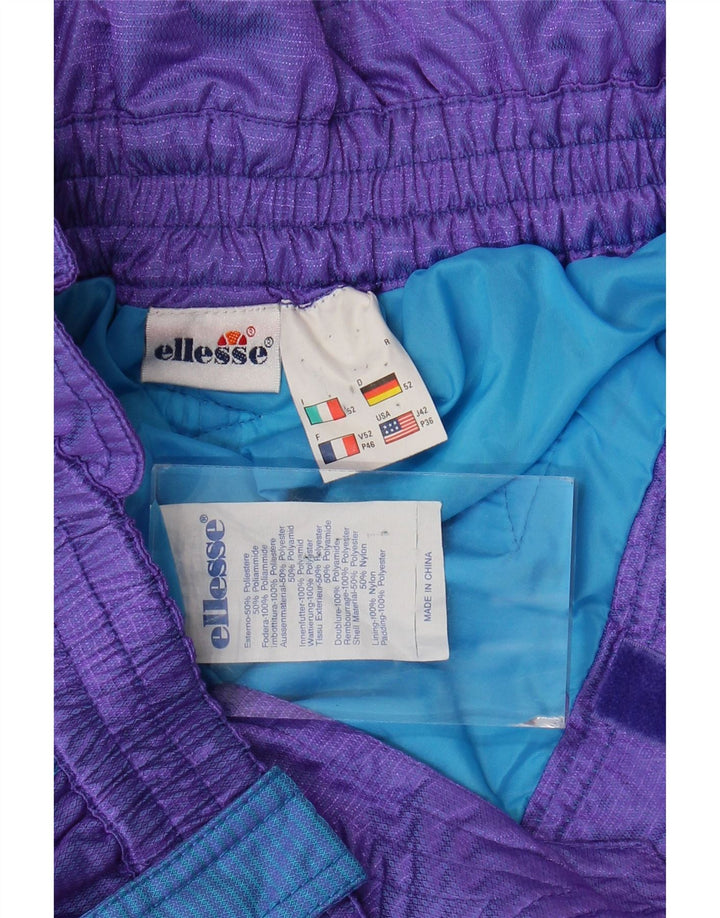 Ellesse Herren-Skihose mit Grafik, IT 52, Größe L, Lila, Farbblock-Polyester