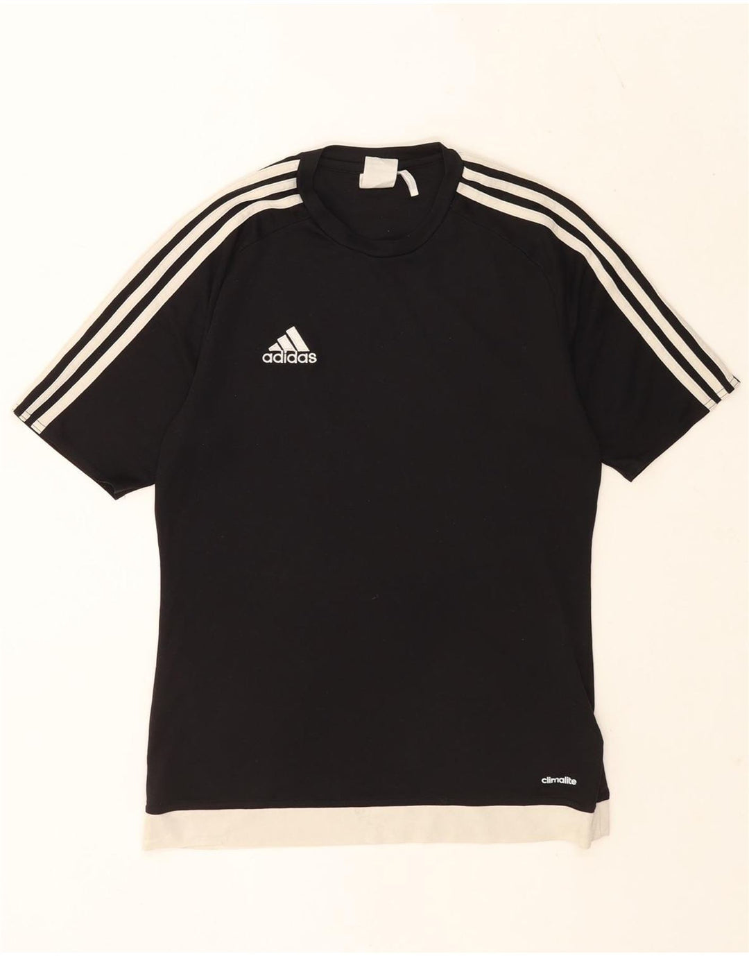 ADIDAS Herren Climalite T-Shirt Top Small Schwarz Colourblock Polyester