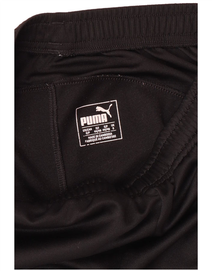 Puma Herren-Trainingshose, Größe S, Schwarz, Colourblock-Polyester