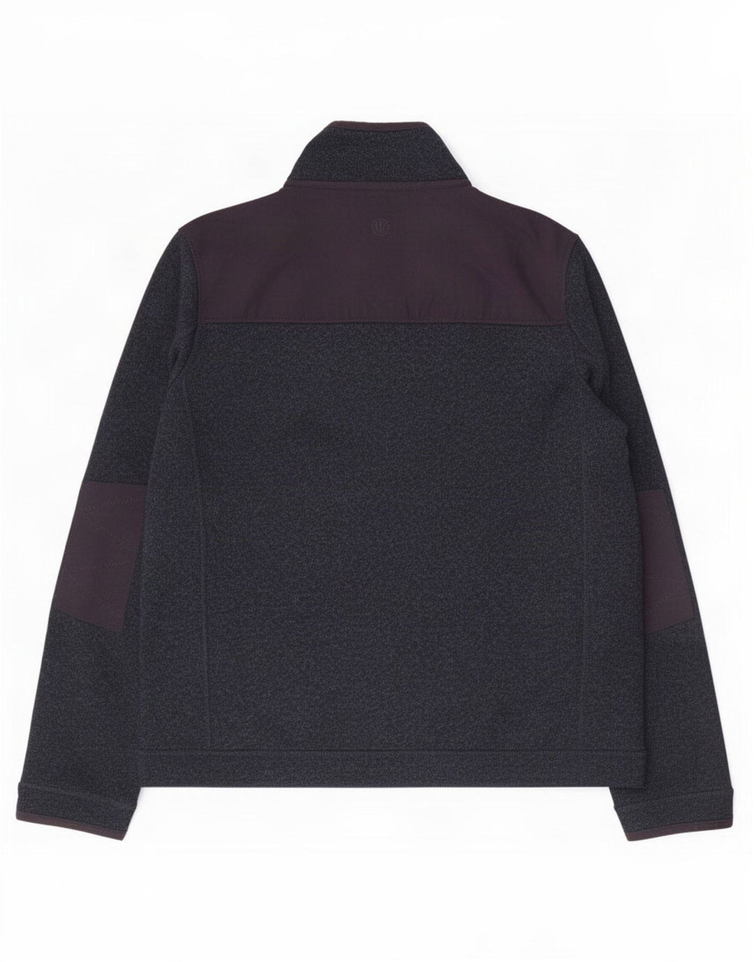 Fat Face Herren-Sweatshirt mit Reißverschluss am Hals, großes marineblau meliertes Polyester