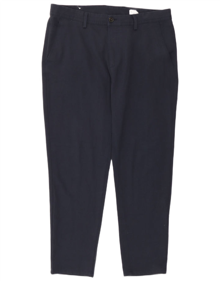 Zara Slim Chino-Hose für Herren, EU 44, Größe L, W34, L27, Marineblau, Polyester