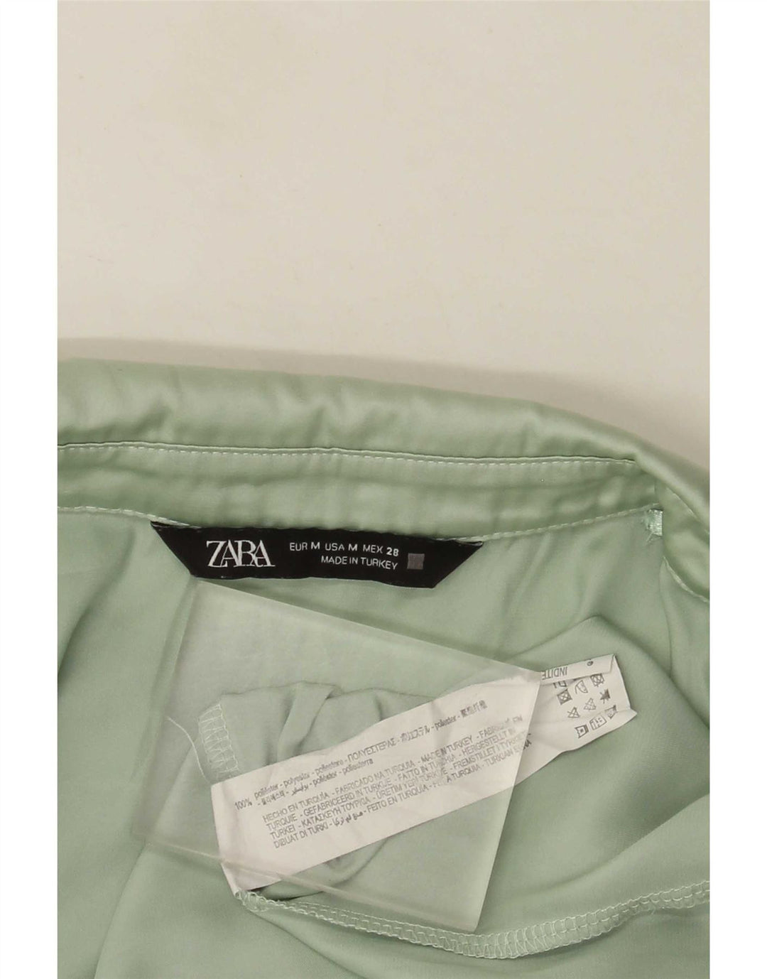 Zara Damen-Oversize-Hemdbluse, UK 14, Mittelgrün, Polyester