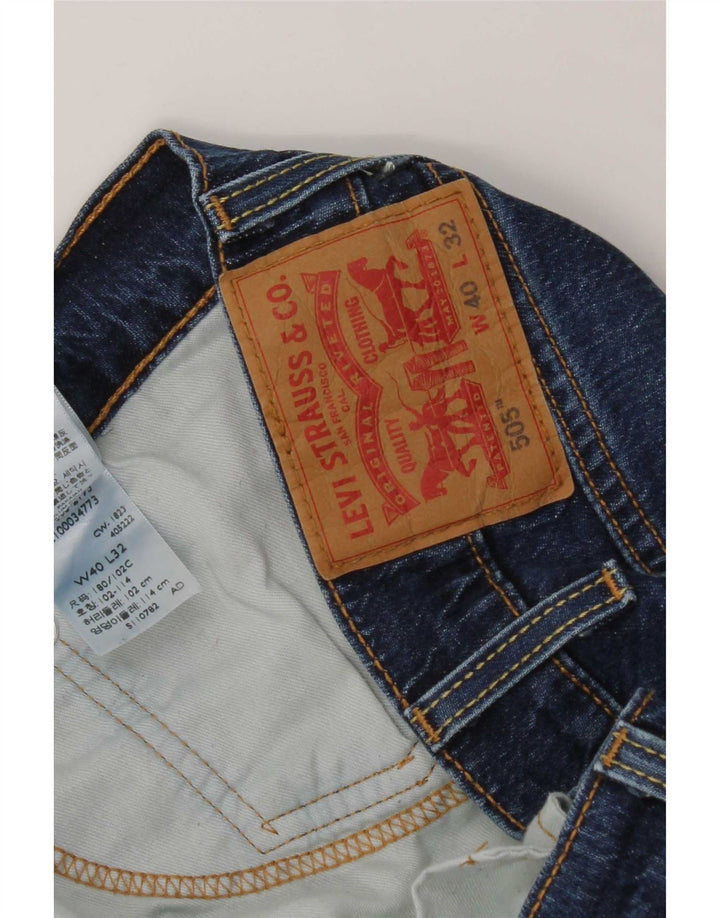 Levi's Herren 505 Straight Jeans W40 L22 Blaue Baumwolle