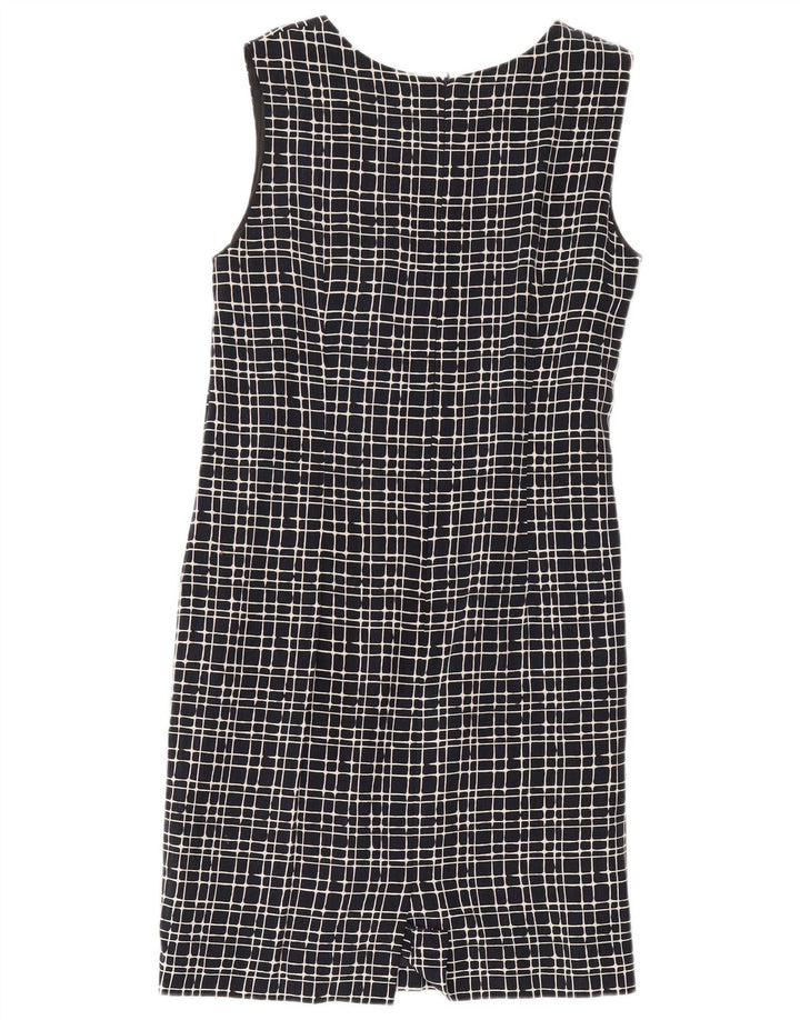 Libra Ärmelloses Etuikleid für Damen, Größe 44, mittelblau, kariert, Baumwolle